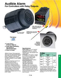Thumbnail of document Data Sheet - 70A-1 70A Series Low Cost Audible Alarm Annunciators